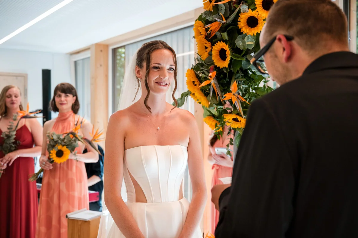 Brianna smiles during the ceremony.